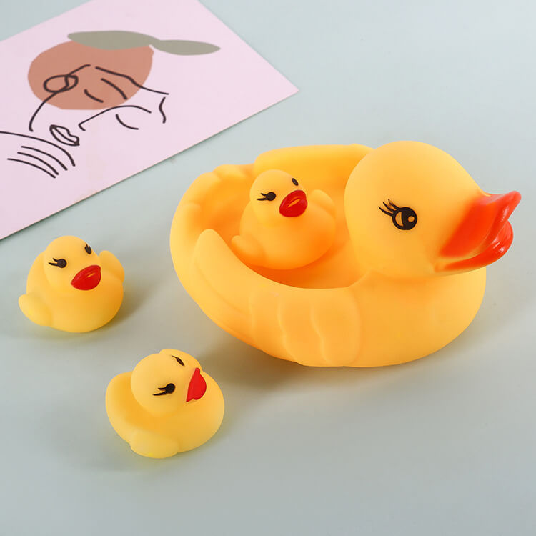 Yellow Floaty Rubber Duck Bath Toy for Babies and Toddlers 4