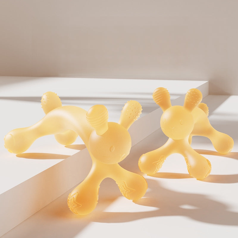 Silicone Baby Teether Lying Down Rabbit Shape Baby Teethers