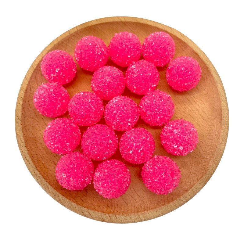 50pcs 20mm Sugar Round Acrylic Beads DIY Bracelet Making 12