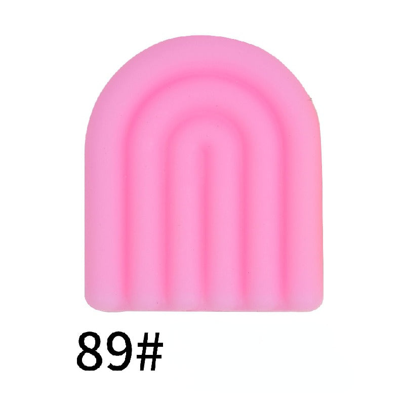 20pcs Silicone Focal Beads Arch Solid Color Design 22