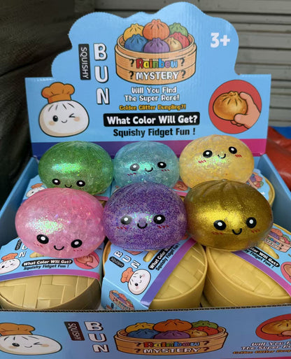 TPR Smiling Dumpling Squishy Squeeze Toy Sensory Stress Relief 19