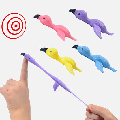 TPR Flamingo Finger Launcher Fidget Toy Novelty Sensory Toy 4