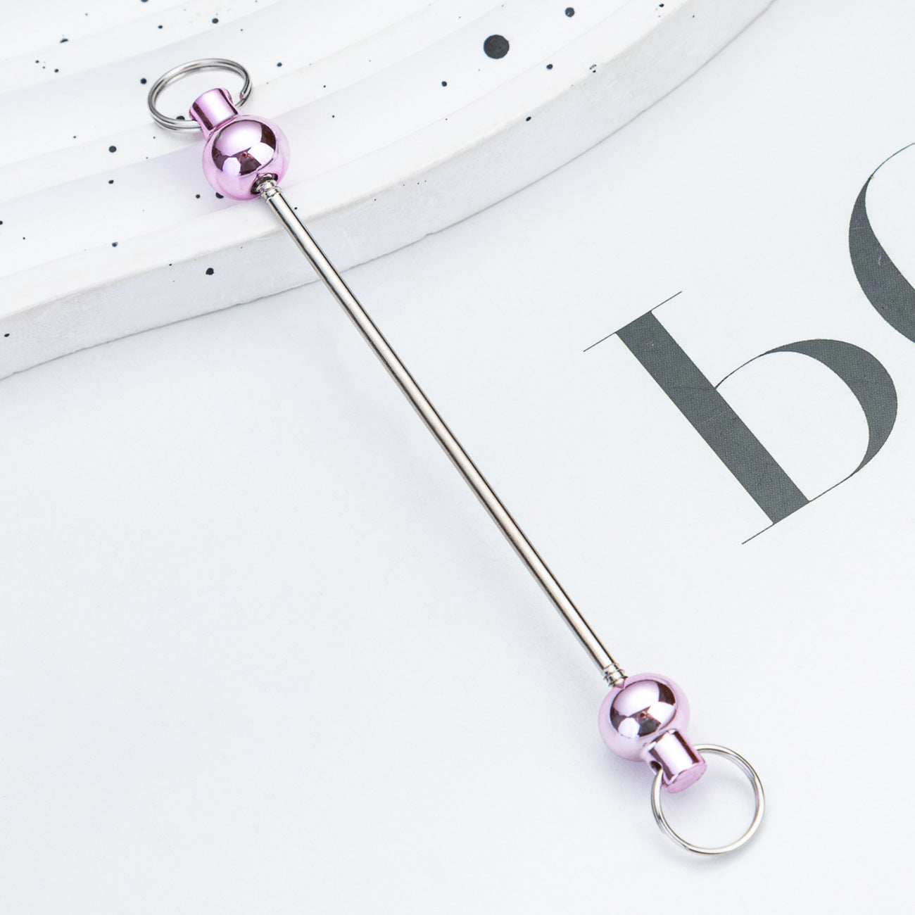 Beadable Keychain Pole Metal Electroplated DIY Craft Supplies Accessories 39