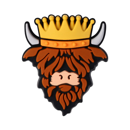 Silicone Focal Beads Seven Professions Highland Cattle Front Facing 19