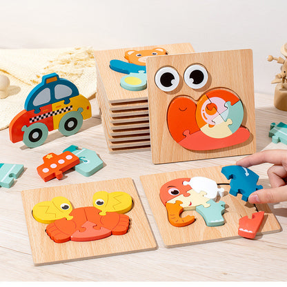 Animal Wooden Puzzle 3D Educational Toy for Kids 3