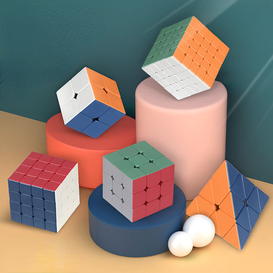 Plastic Fidget Cube Morandi Colored Rubik's Cube Puzzle