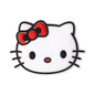 20Pcs Silicone Focal Beads White Cat Head with Bow Detail 5
