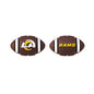 Silicone 3D Focal Beads American Football Team Logo Football Shape 9