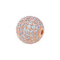 5pcs 12mm Zirconia Paved Round Brass Round Beads 8