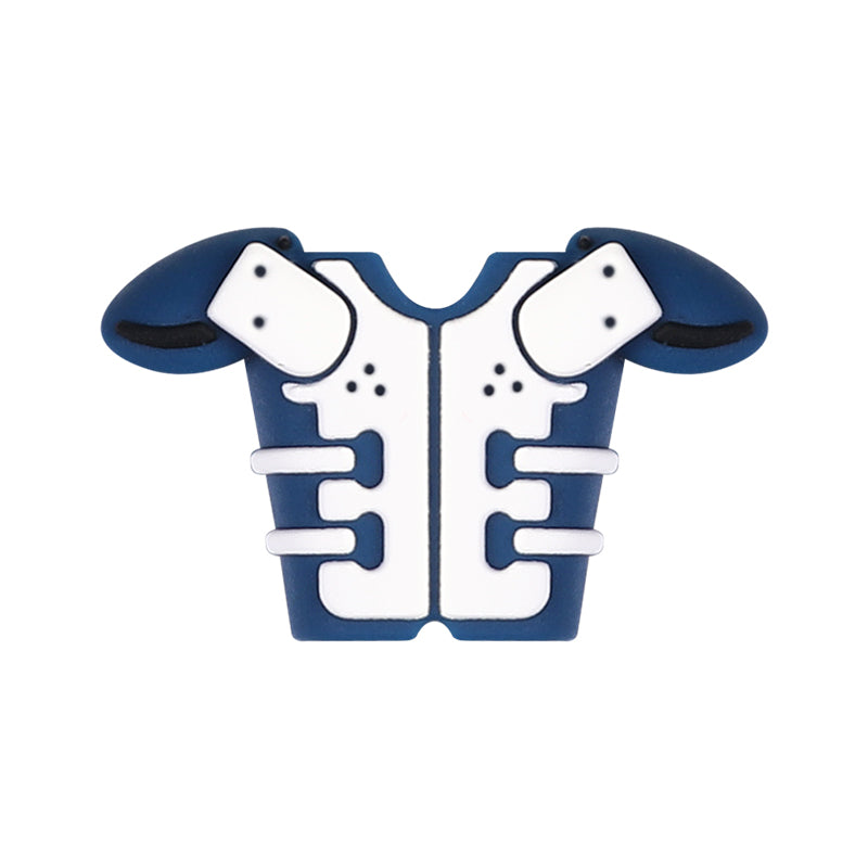 20Pcs Silicone 3D Focal Beads Color Olive Armor Front Facing 11