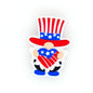 20pcs Silicone Focal Beads Independent Day US Flag Hearts Design 7