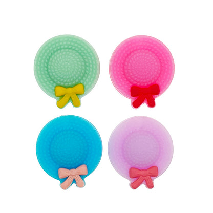 20pcs Silicone Focal Beads Bow Hat With Bow Detail