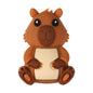 20Pcs Silicone 3D Focal Beads Capybara Holding Flower and Sitting Pose 12