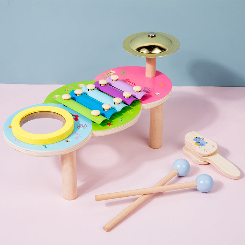 Wooden Kids Musical Instruments Four-in-One Percussion Instrument 2