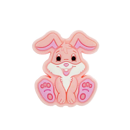 20pcs Silicone Focal Beads Rabbit Sitting Pose 7