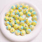 5pcs 16mm Cartoon Round Acrylic Beads Hand-Painted for Jewelry Making 10