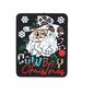 Silicone Focal Beads Santa Claus Wearing Cow Print Hat With Drifting Snow