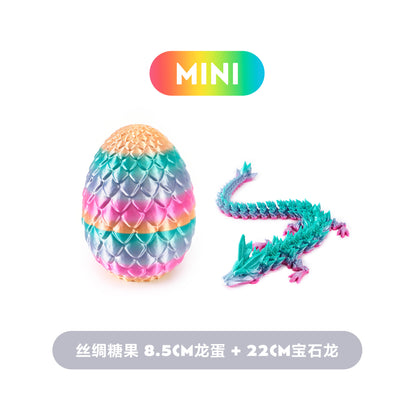 3D Printed Chinese Loong Dragon Egg Decoration Gift 22cm