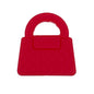 20pcs Silicone Focal Beads Handbag Red Solid Shape