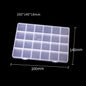 10Pcs 200x140x18mm PP Transparent Compartment Storage Box 24 Grid