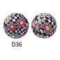 50pcs 15mm Rhombus Printed Silicone Beads Multi Color Design 46