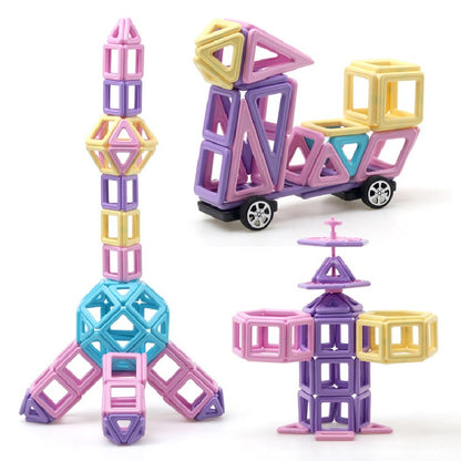 Plastic Magnetic Tiles Building Blocks Educational Toy