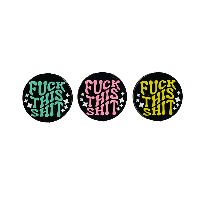 20pcs Silicone Focal Beads Statement Bold Text Design