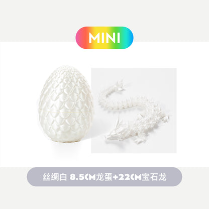 3D Printed Chinese Loong Dragon Egg Decoration Gift 22cm