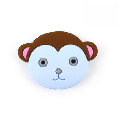 Silicone Focal Beads Cartoon Monkey Face Rounded Shape 9