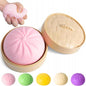 TPR Giant Steamed Stuffed Bun Squishy Soft Squeeze Toy with Steamer 5.5x9cm 7