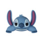 20Pcs Silicone 3D Focal Beads Blue Alien Character Large Ears Half-Lying Posture 10