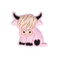 Silicone Focal Beads Highland Cow Catter Sitting Pose 3