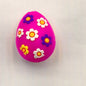 Silicone 3D Focal Beads Easter Egg Four Color Flower Design 4