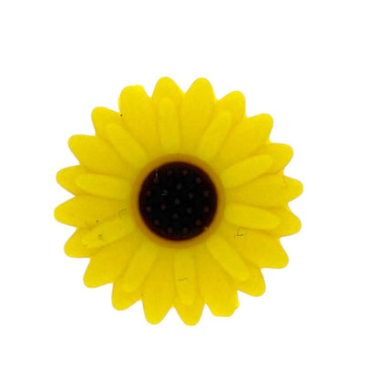 20Pcs Silicone Focal Beads Daisy Sunflower Front Facing Design 7