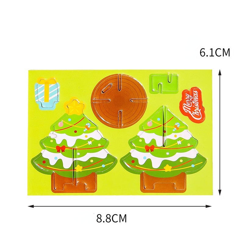 Christmas 3D Puzzle Paper Toy Educational for Kids 10pcs 6