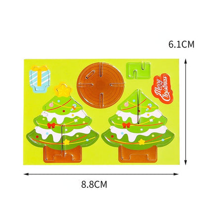 Christmas 3D Puzzle Paper Toy Educational for Kids 10pcs 6