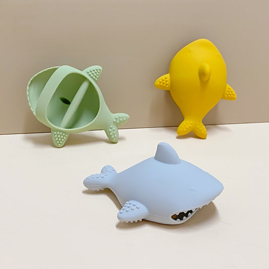 Silicone Shark Baby Teething Toy Handheld Teether for Baby