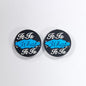 20Pcs Silicone Focal Beads Script Quote with Blue Paint Stroke