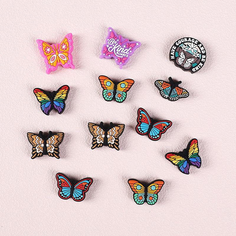 Silicone Focal Beads Butterfly Eight Styles Variety Design 6