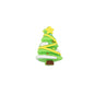 20Pcs Silicone 3D Focal Beads Christmas Tree Five Pointed Star Top