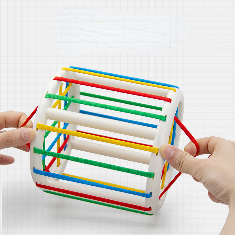 Plastic Montessori Toys Baby Movement Grasp Training Cube 14cm 5