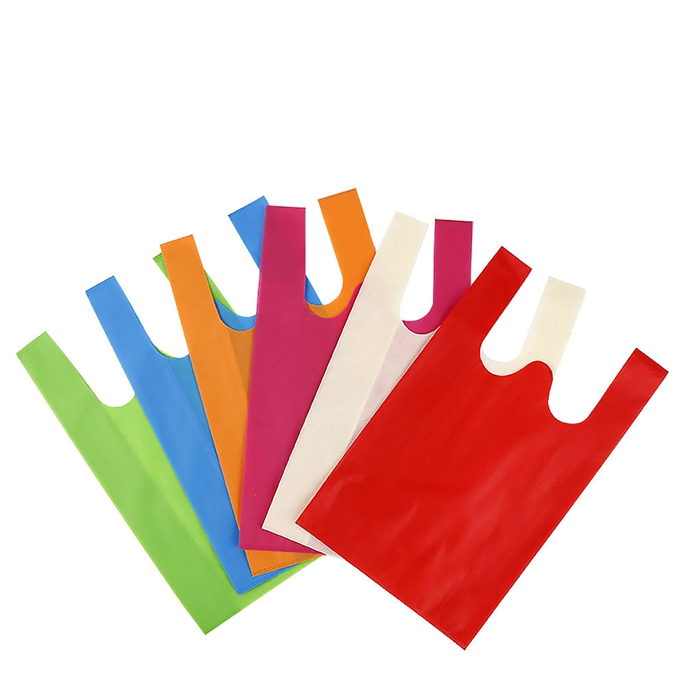 100pcs Solid Color Non-Woven Vest Bags 25*45*12/30*50*14/35*60*16/40*65*18cm