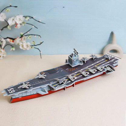 Paper 3D Puzzle Montessori Toys Aircraft Carrier Educational Toy 7