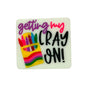 20pcs Silicone Focal Beads Crayon Box with Text Design