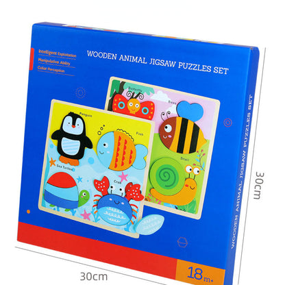 Wooden 3D Puzzle Educational Toy for Kids Early Development 5