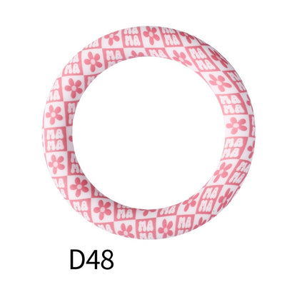 65mm Printed Silicone Beads Rings 6