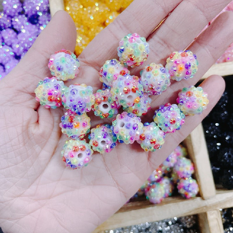 50pcs 14mm Rhinestone Beads Sparkling Decorative Beads 2