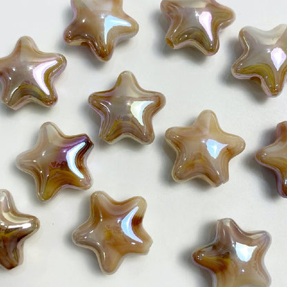 50pcs 22x10mm UV Finish Gradient Star Acrylic Beads 11