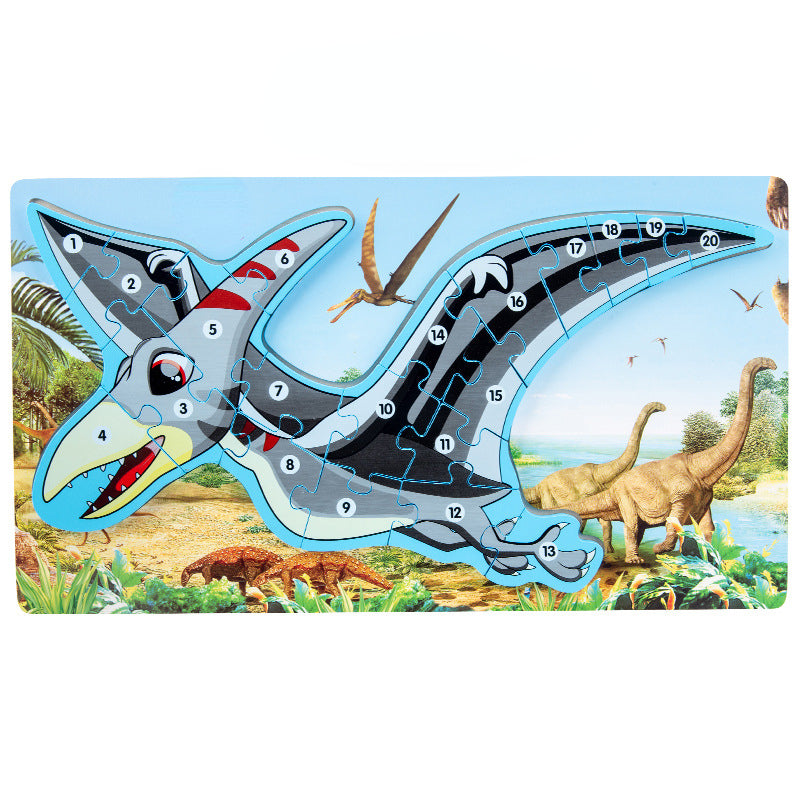 Wooden Dinosaur 3D Puzzle Educational Toy for Kids 7