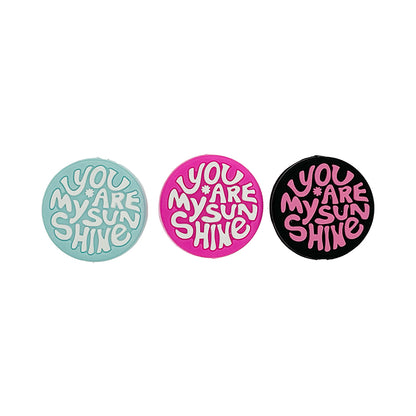 20pcs Silicone Focal Beads You Are My Sunshine Raised Text Design